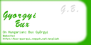 gyorgyi bux business card